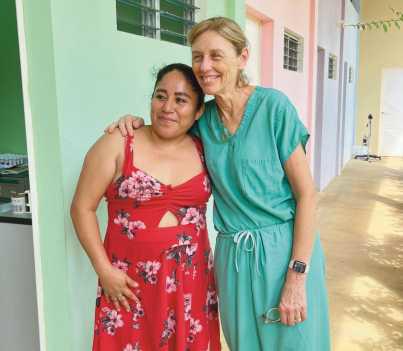 Dr. Ruch and her patient, pictured at SewHope’s clinic in Peten, Guatemala.