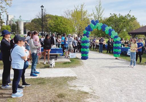 Students participate in the 2023 Harbor Walk for Hope.