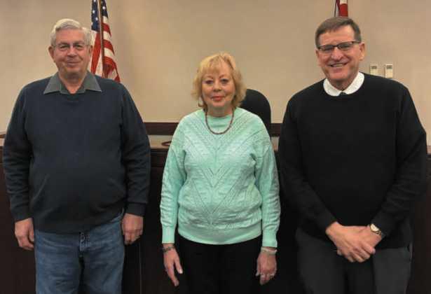 Oath of office on February 6 at Wood County Juvenile Court (from left): CRB volunteers Steve Heckler and Ann Hannah-Cizauskas with Judge David Woessner.