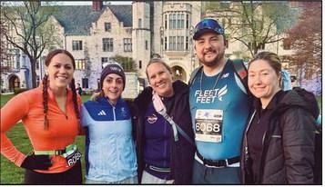 HPI educators Jessica Stevens, Megan Kuns, Marisa Ery, Ethan Jessing and Emily Stough competed in the 26.2 mile NorthStar Blue Scope Steel 5-person relay during the Glass City Marathon on April 27. The HPI Jacket Joggers placed seventh in the Mixed Relay Division, finishing their course in under four hours.