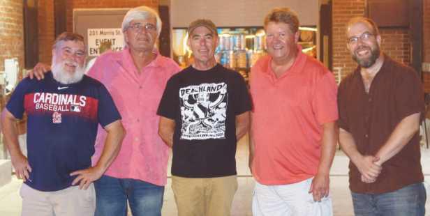 The House Band members are, from left: Wes Linenkugel, Mike Perzynski, Pat McDonagh, Jim Sleek and John Grafing.