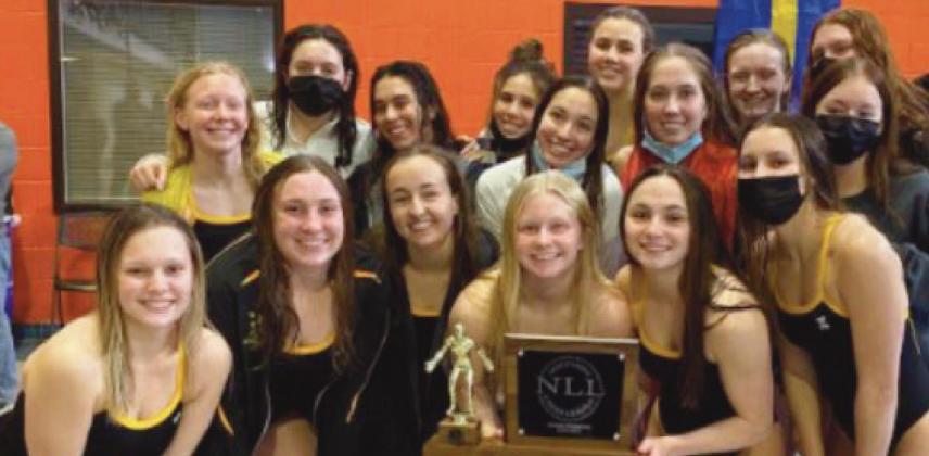PHS girls swim to first place in NLL championship, boys come in close second to Napoleon; Recker wins diving