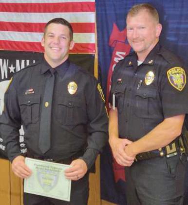 From left: Sergeant Tyler Gearig and Police Chief Matt Gazarek.
