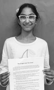 Srishti Saladi with her winning story.