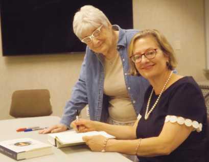Dr. Houck in 2019 with author Amy Greenberg at Way.