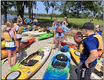 St. Rose students kayak on Maumee River