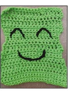 February Square of the Month, created by Lijia Wei after one crochet lesson.