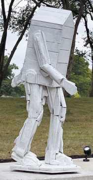 “Hurrying Home” by Charles Brouwer earned Second Place honors at the Perrysburg Sculpture Walk at Woodlands Park.