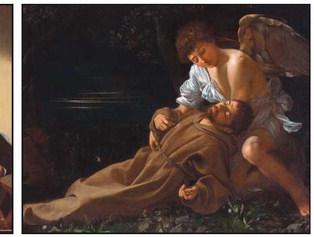 “The Cardsharps,” left, and “Saint Francis of Assisi in Ecstasy” are two oil on canvas pieces by Michelangelo Merisi Caravaggio, an Italian artist, that will be on display at an upcoming exhibition at the TMA.