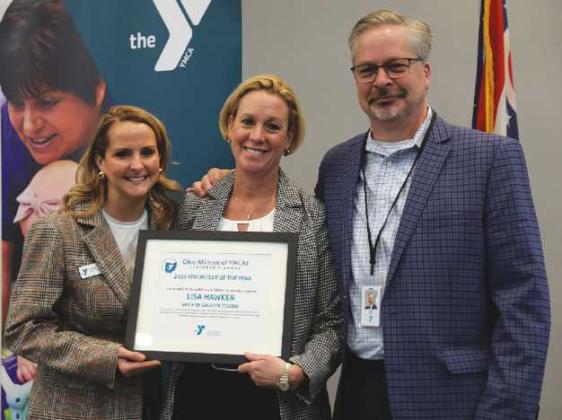 From left: Cristen Gilbert, CEO of the YMCA of North Central Ohio, and the current Alliance chair; Lisa Hawker, and Brad Toft, president/CEO YMCA of Greater Toledo.