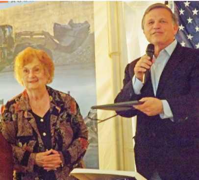 Judy Justus and Doug Brinkley at a Perrysburg Area Historic Museum lecture.