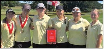 From left, Lexi VonDeylen, freshman; Kennedy Thacker, senior; Gracie McKay, sophomore; Lily Hileman, junior; Libby Graven, senior, and Izzy Fick, senior.