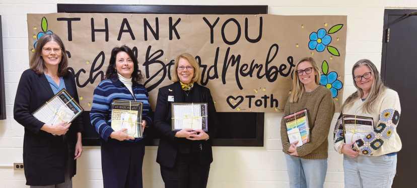 From left: Board members Susan Rowland Miller, Laura Meinke, Sue Larimer, Casey Haywood and Denise Phillips.