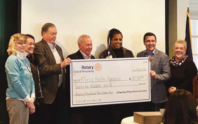 Perrysburg Rotary donates funds to city, Mercy Health