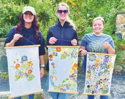 Examples of botanical eco printing.