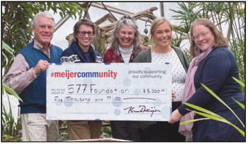 Pictured from left, are: Jay Secor, 577 board president; Ally Furr, Meijer service area leader; Shelly Horne Mondragon, Meijer Rossford store director; Heaven Leach-Benarth, Meijer store human resource and Heather Gallant, 577 Executive Director.
