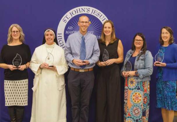From left: Kirstin Hanna, St. Chiara, Kyle Zwyer, Jessica Jones, Danielle Carroll and Anne Brahier.