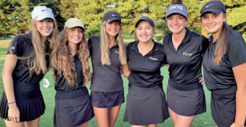 Members of the golf team are from left Sophia Strzesynski, Ariyah Ellis, Sydney Deal, Summer Boedeker, Olivia Eisaman and Paige Feldkamp.