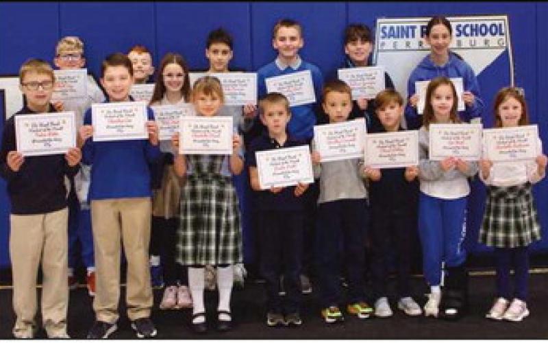 Front Row: Nolan Pabin, Christian Lee, Charlotte Slavik, Austin Fecht, Bradley Criswell, Eland Willey, Gia Reed and Charlotte Anderson. Back Row: Elliot Sigg, Maxwell Musilli, Mila Decant, Zeke Frasure, Brantley Short, Jackson Gorzyca and Reagan Anderson. Not Pictured: Liam McCarthy and Ben Goblirsch.