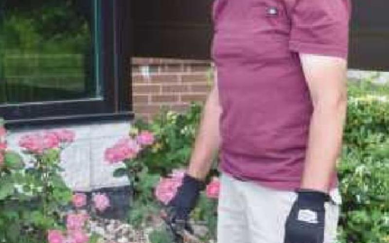 Tim Drill, a volunteer at the Fort Meigs historic 1812 battlefield and museum, is leading the efforts to plant new landscaping.