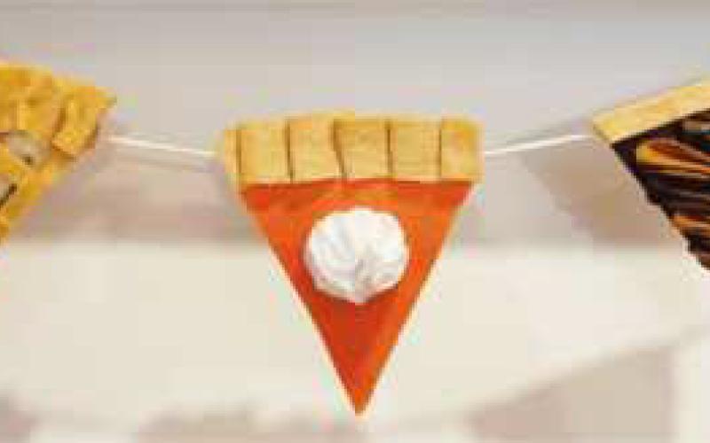 Felt pie banner adult craft kit offered at library
