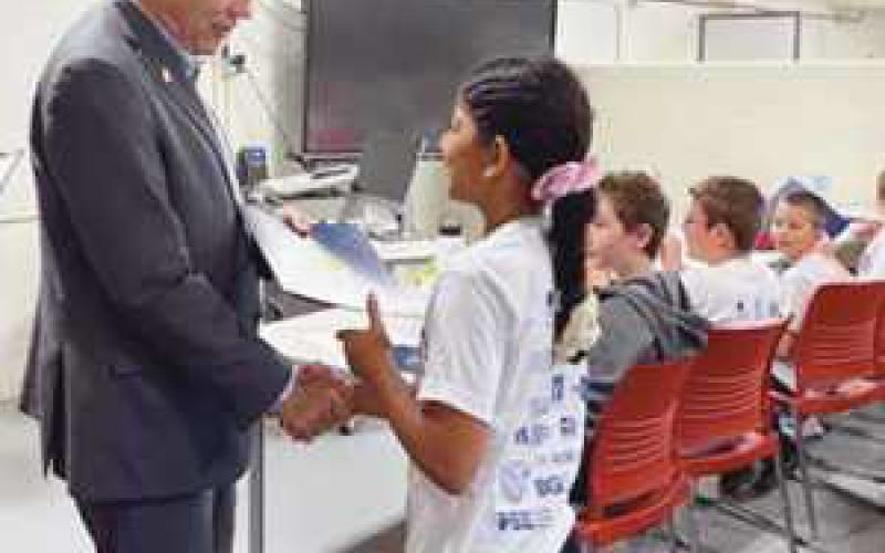 Sen. Brown visits manufacturing camp