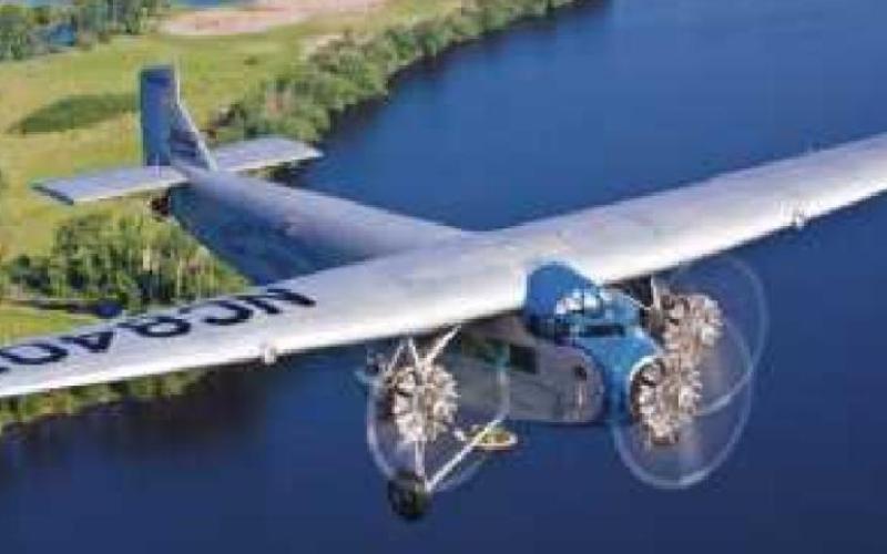 Ford Tri-Motor over South Bass Island