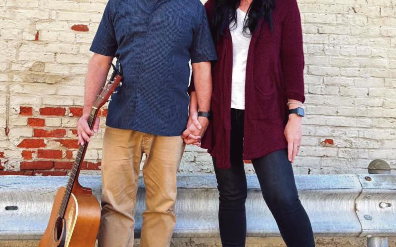 Local artists Scott Williams and Hillary Gibson