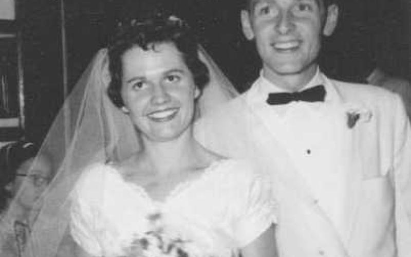 Paul and Nancy (Walker) Smithers were married at Zoar Lutheran in 1958.