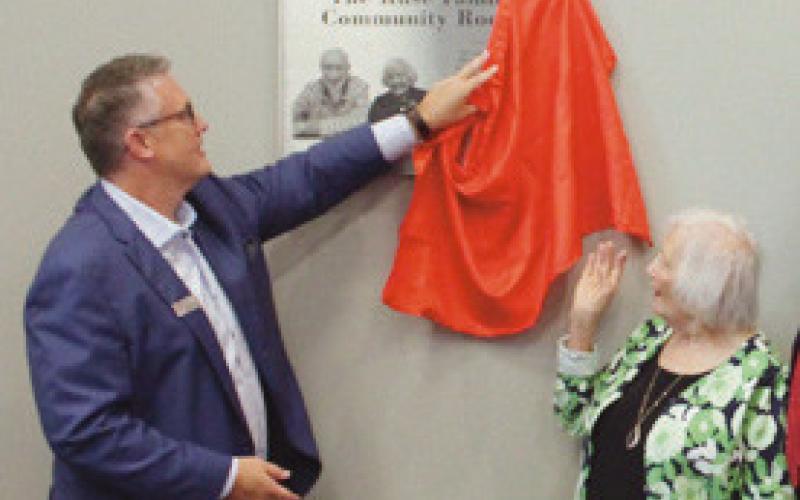 Buckeye State Bank dedicates community room to a founder in special ceremony