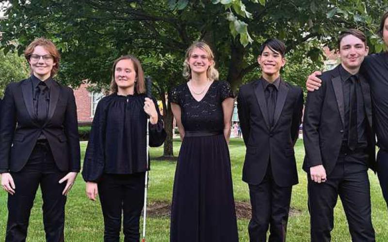 Perrysburg students who participated in the OCDA Honors Choir, from left: Libby Van Camp, Corduroy Bruns, Ella Ibsen, Kenzie Morris, Isaac Bermudez, Ethan Vandeneynde, Jake Grafitti.