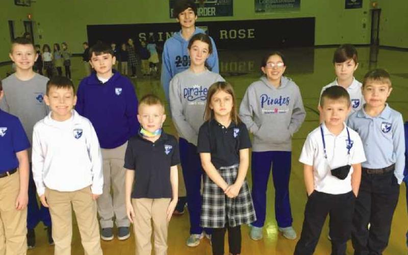 St. Rose students of the month recognized