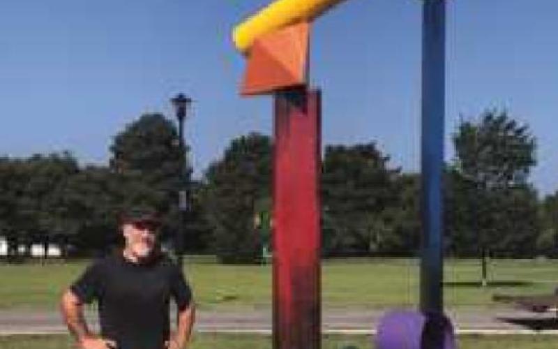 Use upcycled blocks to make a sculpture like Caprice, by Charles Pilkey