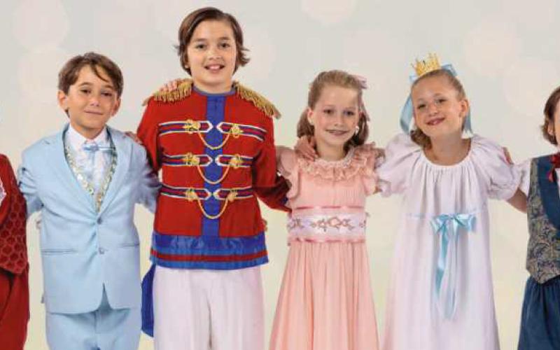 Lead characters in this year’s Nutcracker are, from left: Reed Dute-Semones, Quinn Otto, Jack Koppitsch, Lily Van Tuinen, Leah Brody and Beau Koppitsch.