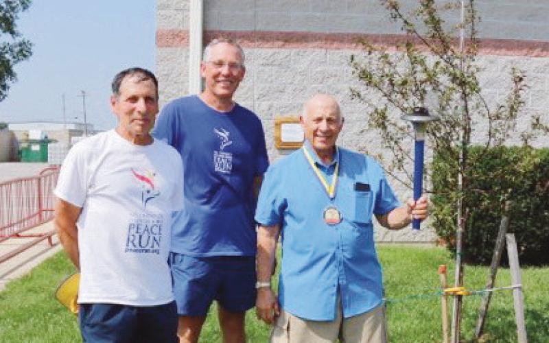 Peace run torch passing in Perrysburg