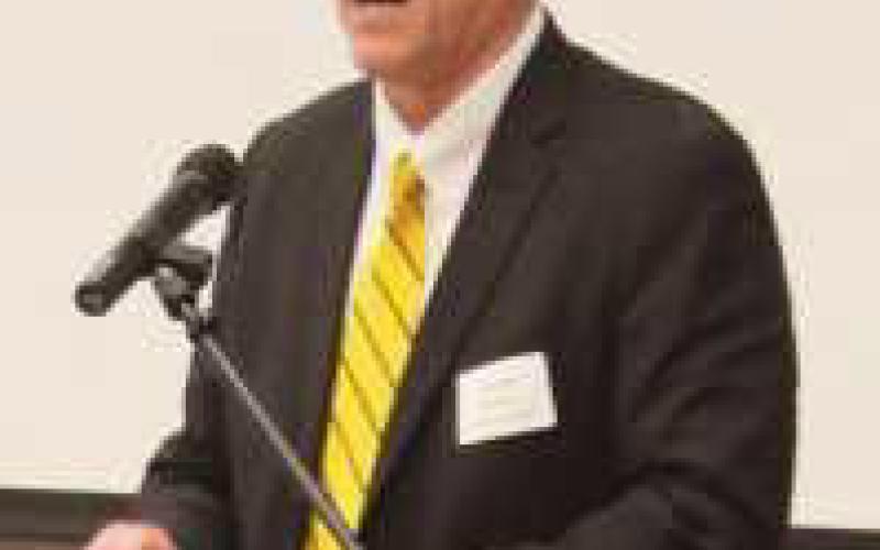 Perrysburg Superintendent Tom Hosler gave a speech addressing the achievements of inductees.