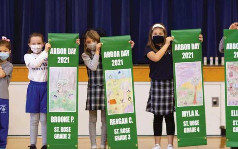 St. Rose students honored for Arbor Day poster contest designs