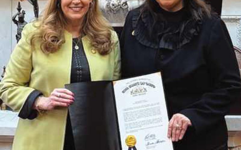 From left, Senator Theresa Gavarone and Beth Rose.