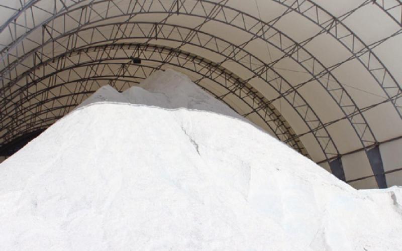 In preparation for the upcoming winter, ODOT has stocked 6,300 tons of rock salt in this Lucas County storage barn and an additional 5,900 tons at the Northwood garage.