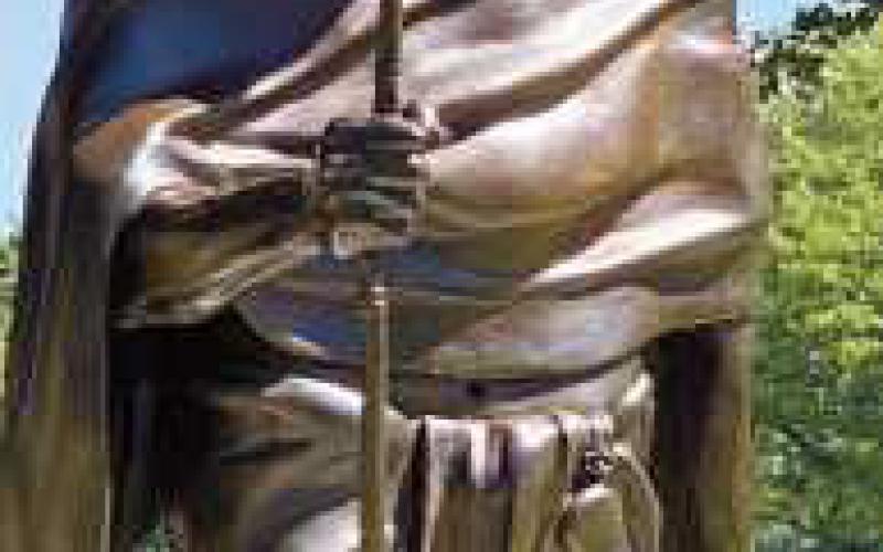 This artwork of Mahatma Gandhi is part of the Perrysburg Sculpture Walk.