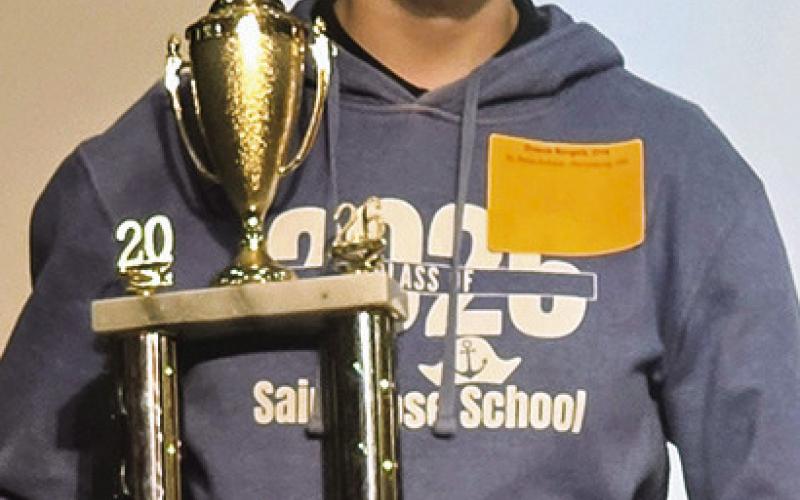 G. Borgelt with second place trophy.