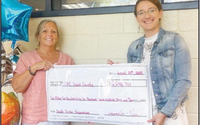 Pictured from left, Melanie Vandyne, executive director of the CRC and Amanda Kern, executive director of the WCADAMHS board.