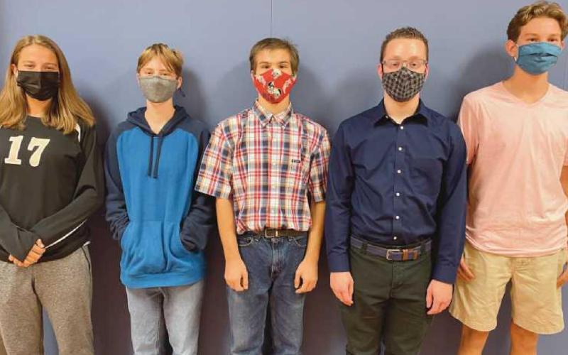 From left: Lauren Sandberg, Emmett Bohney, Adam Hanneman, Michael Brown and Nathan Thompson. Not pictured: Lillian Dalton.