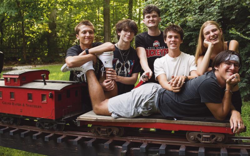 Performing July 22 are, from left, Griffin Greer, Asher Serrato, Luke Willis, Jacob Proctor, Amelia Cappel and Dominic Ruiz.
