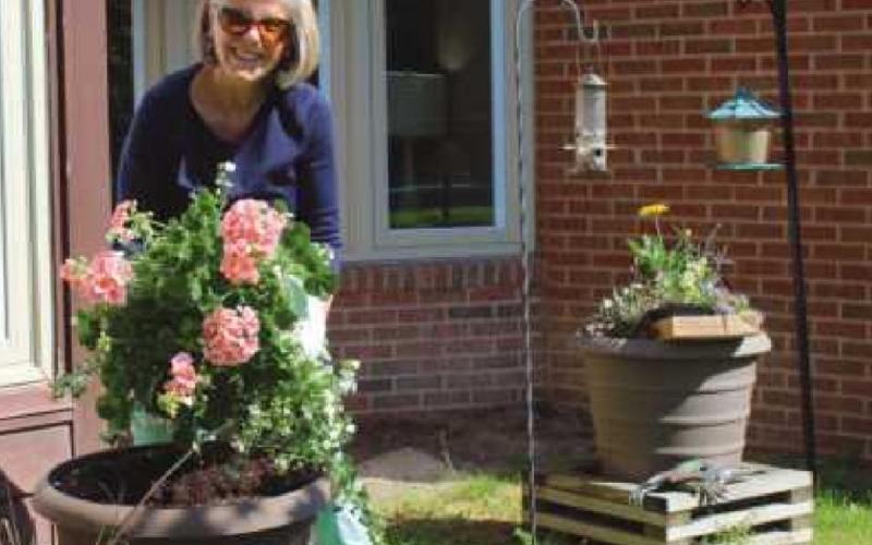 Country Garden Club gifts Hospice with plants and flowers
