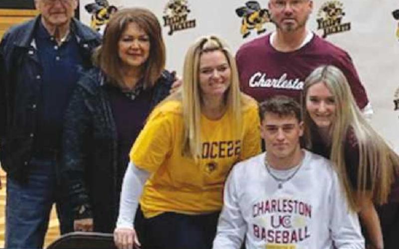 Kanyon Gagich, baseball, University of Charleston, with parents Niki and Jeff Gagich, sister Payton and grandparents Sandy and Joe Stasiak.