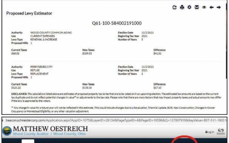 Auditor’s levy estimator website informs voters of tax impact
