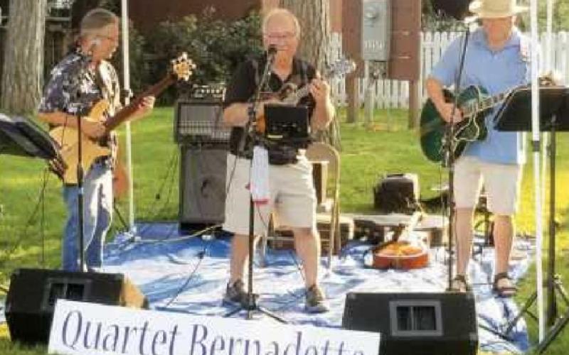 Quartet Bernadette members are, from left, Tim Berry, Larry Reinstein and Dennis Gwynne.