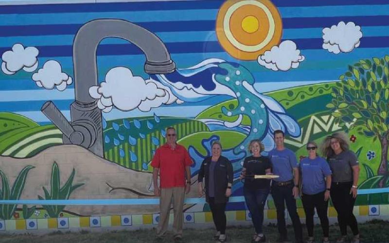 Mural features beauty and power of water
