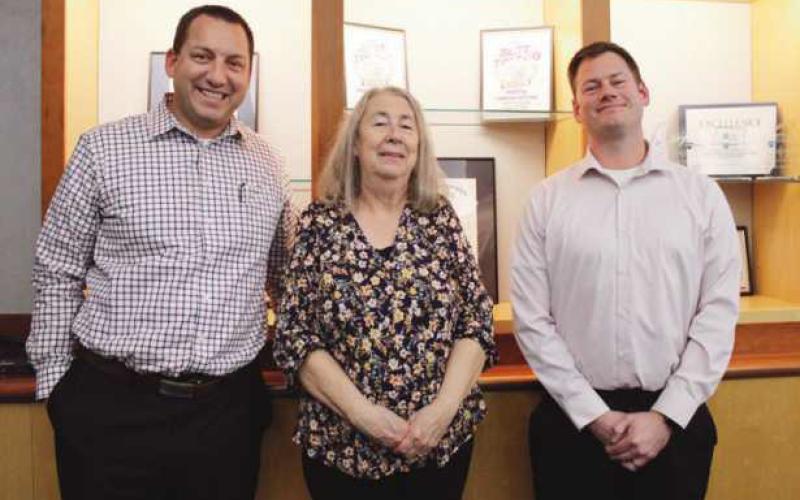 Joining the Penta Career Center board of education are, from left, new board members Kris Campbell of Perrysburg Schools; Peggy Thompson, representing Bowling Green City Schools, and Ross Stambaugh of the Northwest Ohio Educational Service Center. All three are serving terms that expire December 31, 2026.